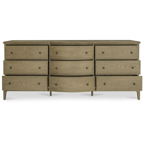 Sadie Brown Dresser, 9 Drawer